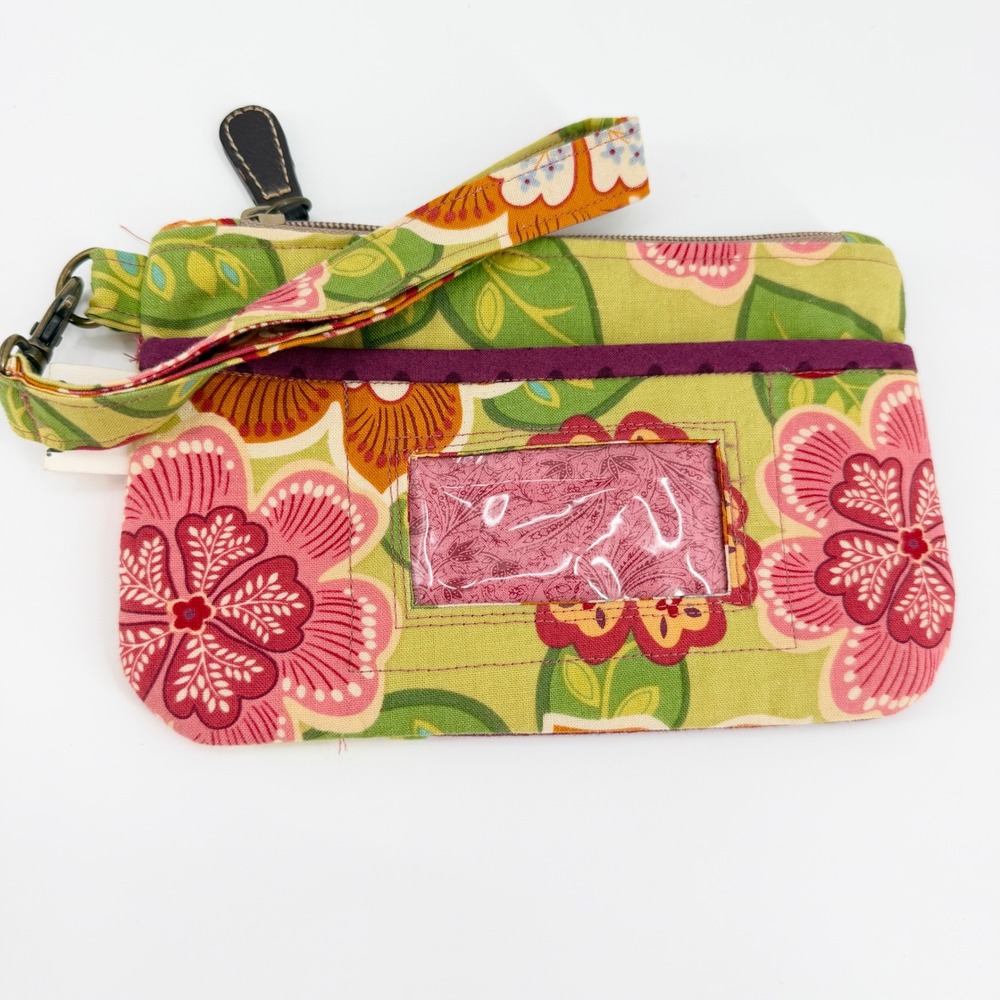 CT Designs Handmade Floral Patchwork Wristlet Wallet Clutch ID Window Boho